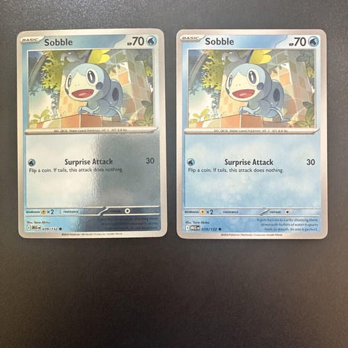 Sobble 039/132 Mega Evolution Pokemon cards, normal and reverse
