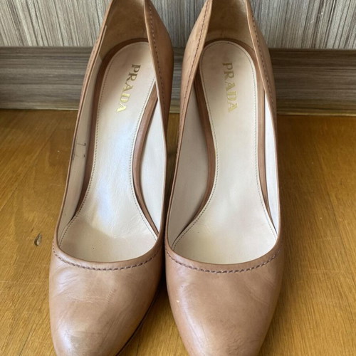 Prada vintage leather pumps beige-blush used, size 39