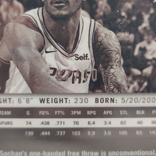 Jeremy Sochan 2024-25 Panini Prizm Deca Basketball Signatures Prizm Gold 07/10