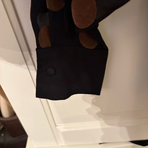 Zara Polka Dot Sheer Shirt Black and Gold XS like new