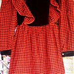  Vintage! Ποιοτικό Φορεματάκι με βελούδινο ύφασμα για κοριτσάκι, απο '80