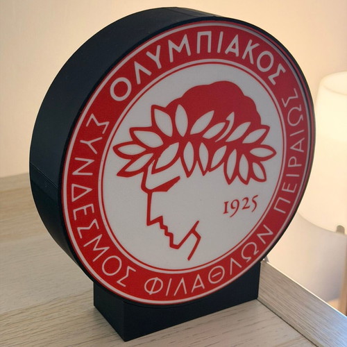 3D Printed Stand Olympiakos Logo 18x17cm