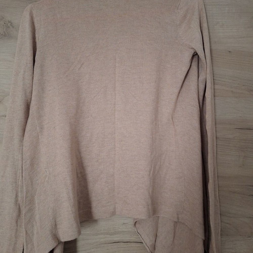 Bershka beige lightweight cardigan with asymmetric front