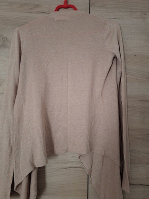 Bershka beige lightweight cardigan with asymmetric front