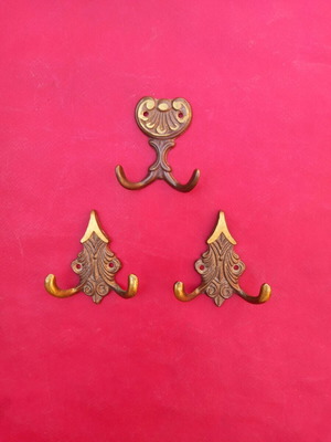 Brass wall hooks