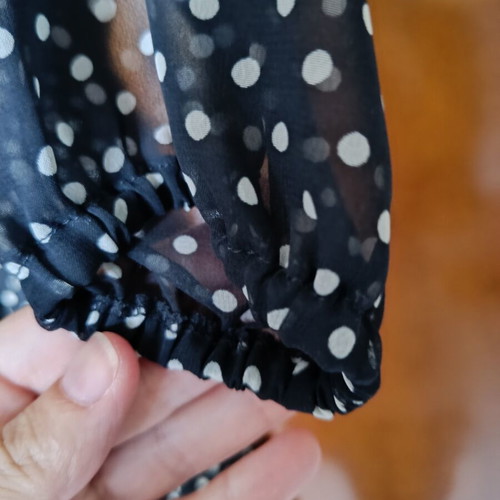 Desiree polka dot dress used, black and white, polyester