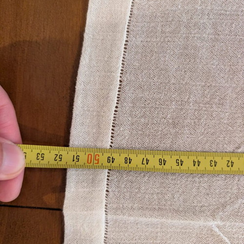 Handmade white table runner like new, 120x95 cm