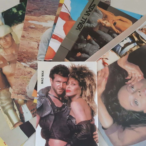 Posters of movies and series 1980s used, pack of 12 from magazines Agori and Blek