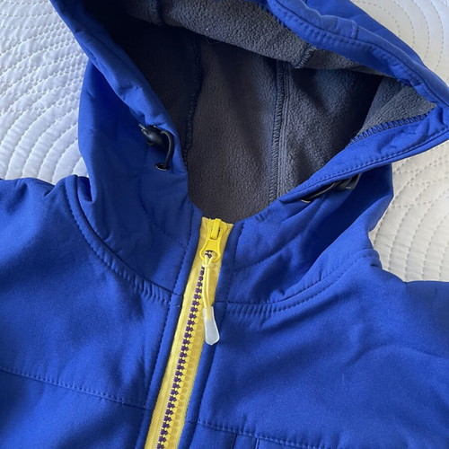Softshell jacket for boys, size 140 cm, blue