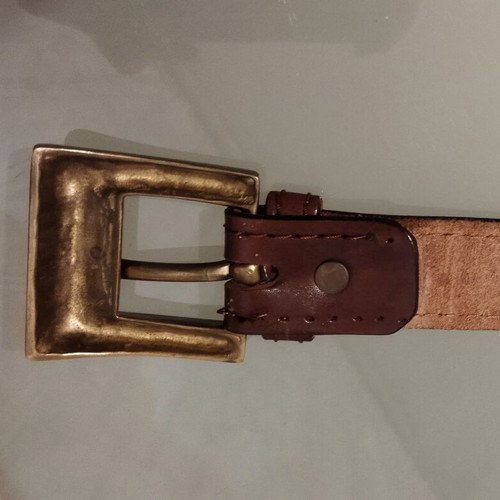 Leather belt brown like new, size 90