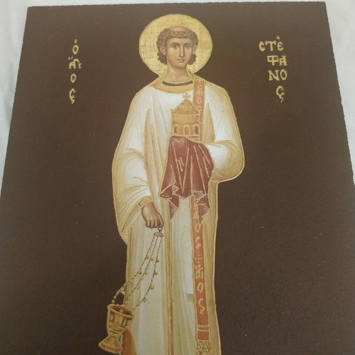 Handmade icon of Saint Stephen new, hand-painted