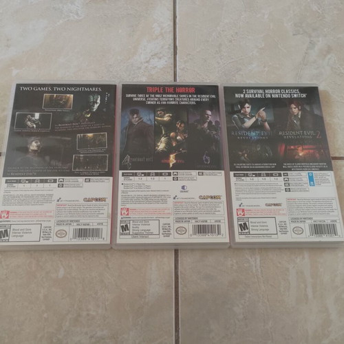 Nintendo Switch Resident Evil Zero, Four, Revelations games, like new
