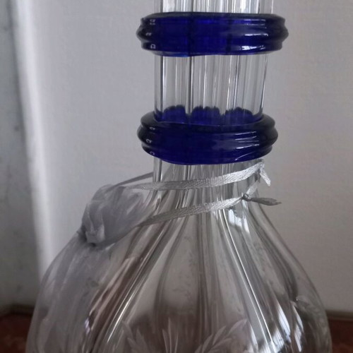 Crystal carafe for 4 different drinks like new, height 30cm