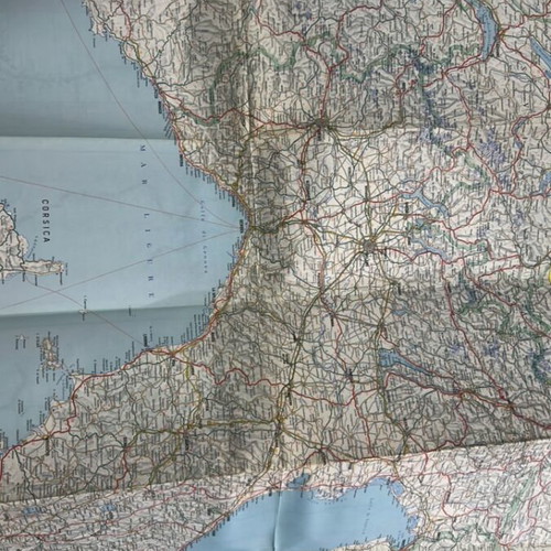 Italia 1969 road map used, Italian language