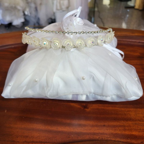 Hairband Flowers Transparent With Strass New 13cm