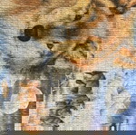  Πίνακας από puzzles,λύκος σε χιονισμένο τοπίο.