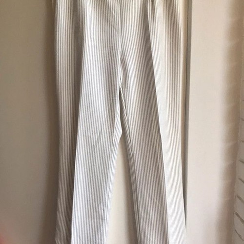 Madrilena women's straight-leg pants used, white, size L