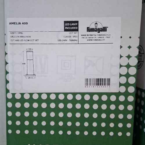Φωτιστικά κήπου Fumagalli Amelia 400 LED CCT IP55, μαύρο και γκρι