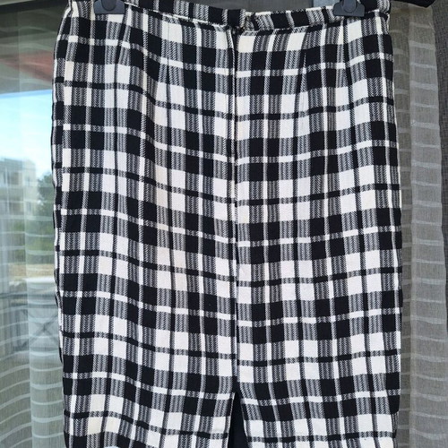 Checked pencil skirt black and white used size L