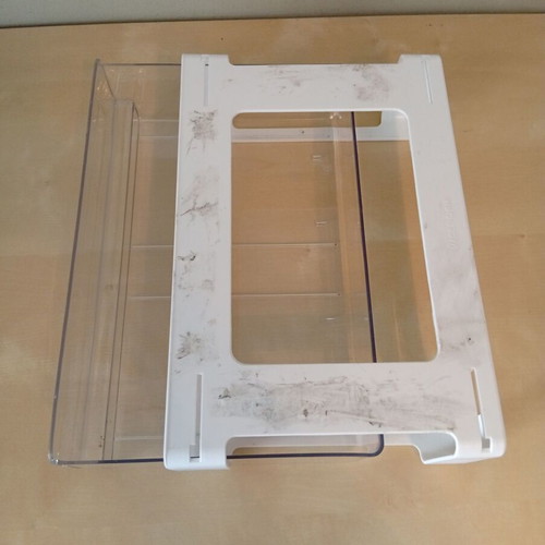 Under-desk drawer organizer, transparent plastic storage container