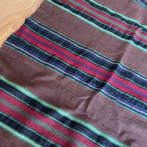 Traditional Woolen Loom-Woven Kilim Rug used 1.54 x 1.94 m