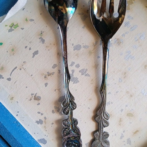 Σετ αντίκα πιρουνάκια 6τμχ silver plated μεταχειρισμένα