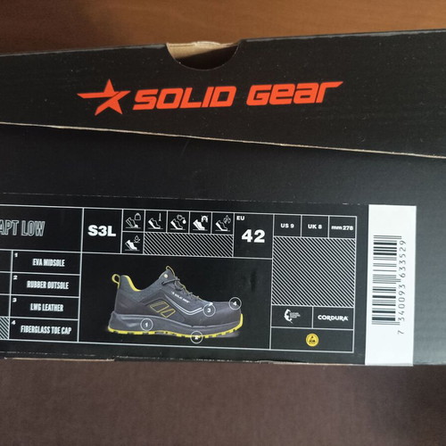 Solid Gear Adapt Low work shoes new, black and yellow