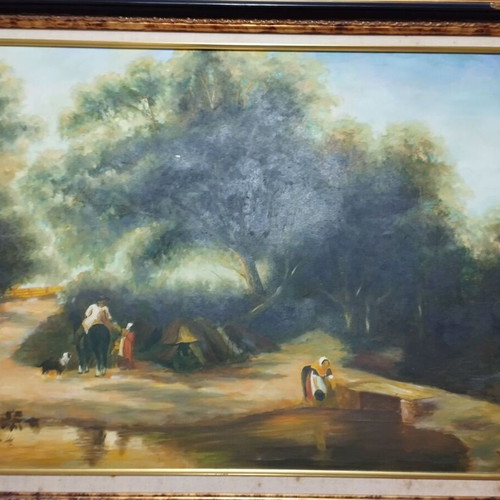 Painting 60x90 used with signature in beautiful frame