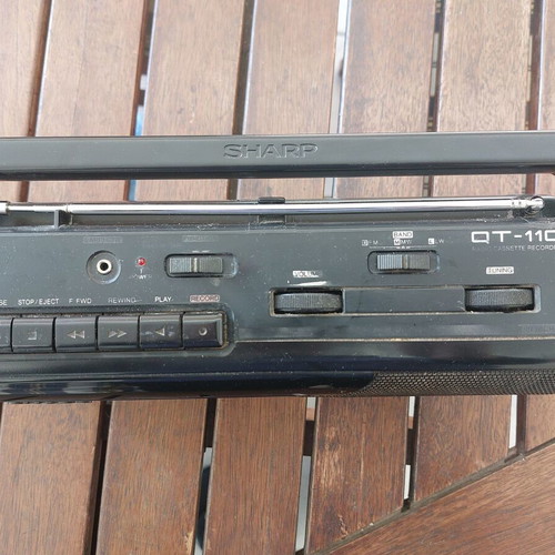 Sharp QT-110 radio cassette player used, cassette needs service