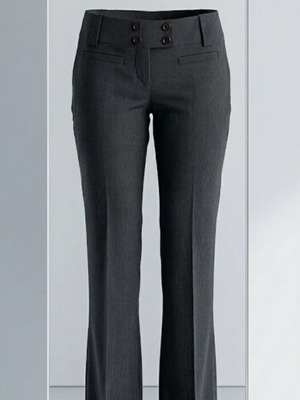 Women's striped fabric pants 00's size S like new, gray