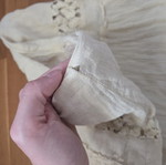 Vintage style bohemian tiered maxi skirt cream size small repair project