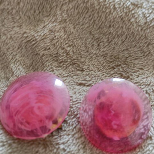 Acrylic pink earrings like new