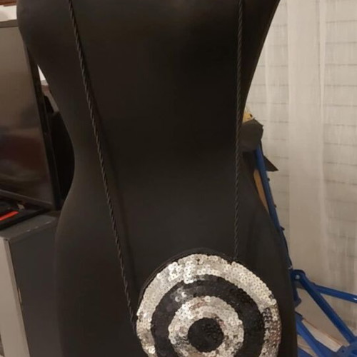 Crossbody bag "Stohos" like new, black and silver