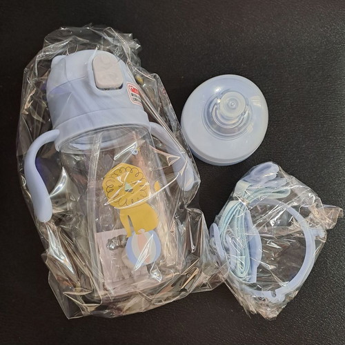 Baby water bottle new 400 ml with straw and adjustable strap