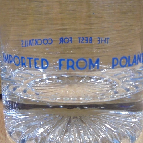 Krakus Vodka set of two promotional glasses like new