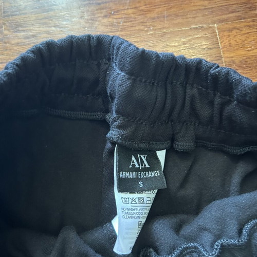 Armani Exchange black joggers, small