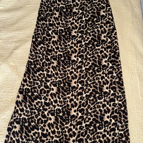 Leopard Midi Skirt with Front Slit new condition