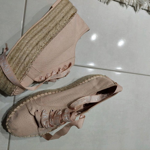 Espadrilles Bershka used, size 37, pink