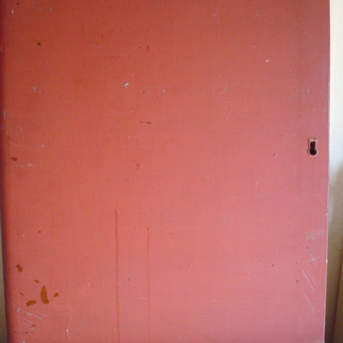 Christ painting on wooden door used 66x41 cm