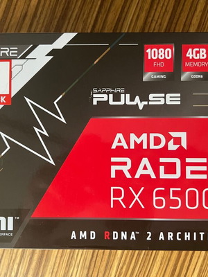 Sapphire Pulse AMD Radeon RX6500 XT Gaming OC 4GB GDDR6 HDMI/DP καινούργια, σφραγισμένη