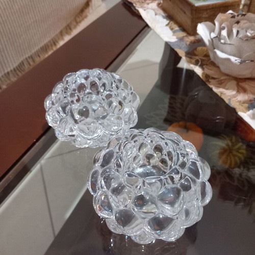 Costa Boda candlesticks pair like new, crystal