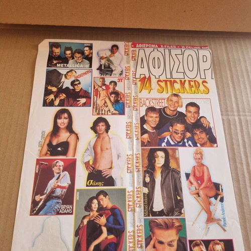 Afisorama stickers used, 1990s decade