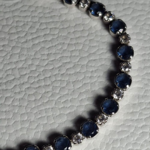 Pandora Riviera bracelet with blue crystals and cubic zirconia