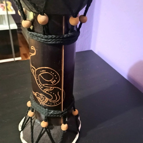 Handmade wooden decorative doumbek like new from India