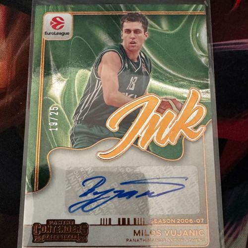Panini Contenders EuroLeague 2025-26 Milos Vujanic Ink Auto /25