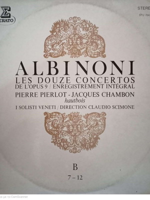 Albinoni Les Douze Concertos vinyl record used, classical