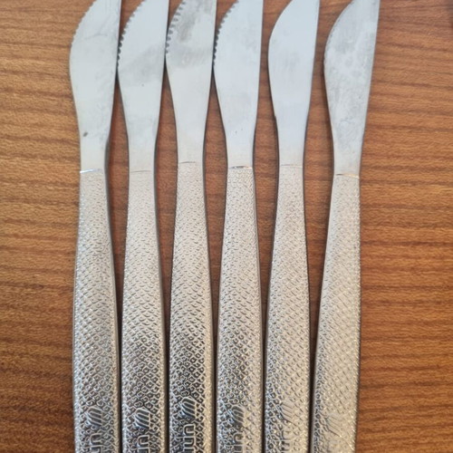 United Airlines vintage stainless steel cutlery set