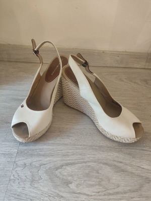 Tommy Hilfiger espadrilles size 39 used, white and beige