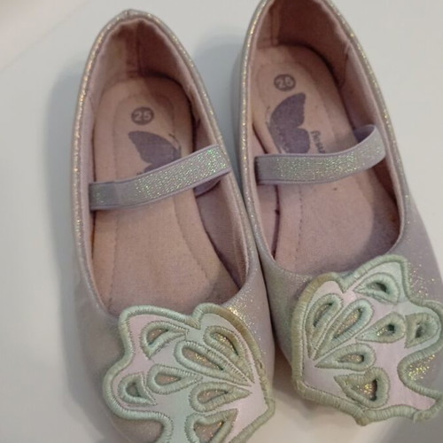 Girls' ballerina shoes size 25, like new, lilac glitter
