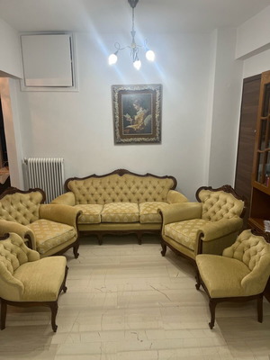 Σετ σαλονιού μεταχειρισμένο με τριθέσιο καναπέ και 4 πολυθρόνες
